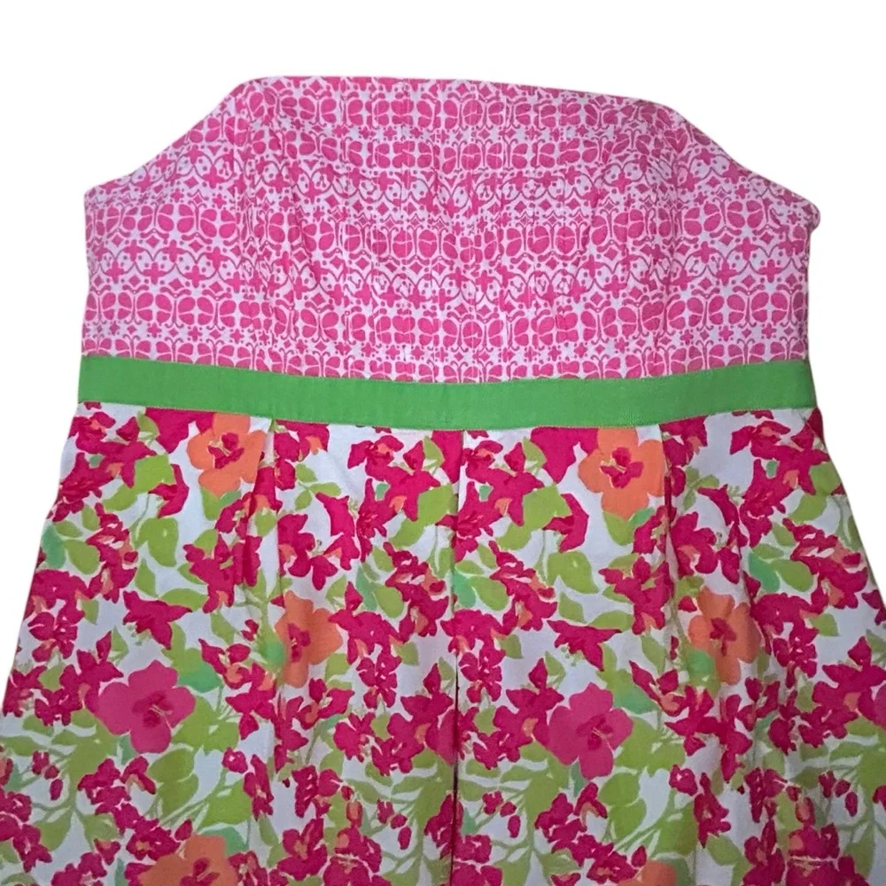 Lilly Pulitzer Betsey Strapless Dress 10 - Picture 3 of 9